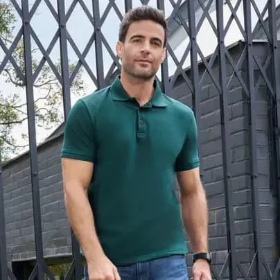 Muba Camiseta manga corta tipo polo verde XL