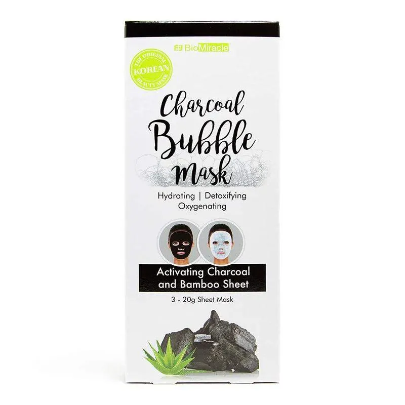 Mascarilla Facial Biomiracle Bubble Charcoal 20g