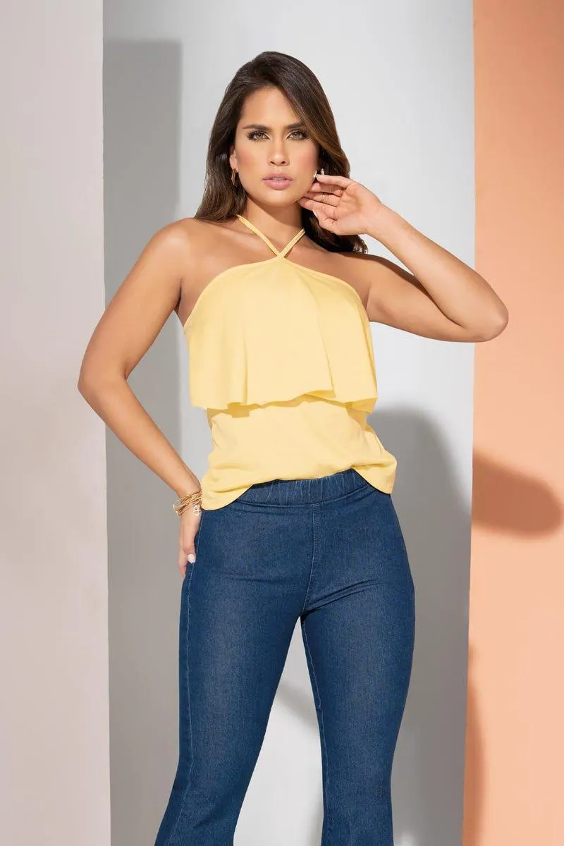 CAMISETA TIRAS Amarillo