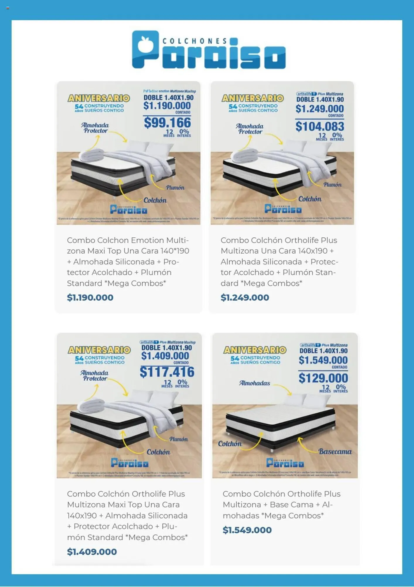 Catalogo de Catálogo Colchones Paraiso 7 de julio al 31 de julio 2023 - Pag 2