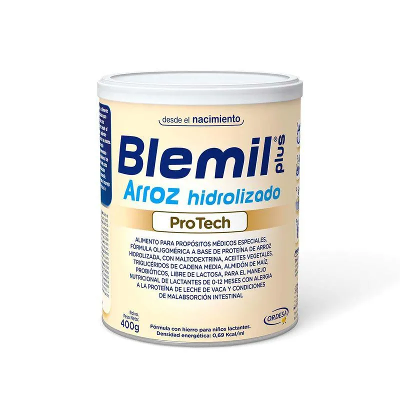 Formula Infantil Blemil Plus Arroz Hidrolizado Protech Lata X 400 Gr