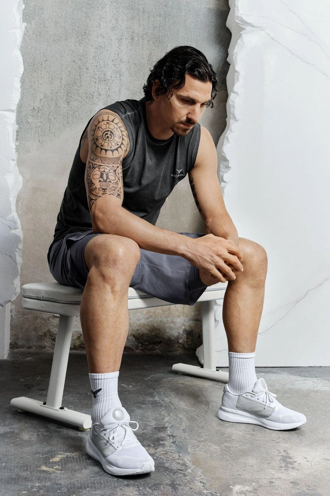 Camiseta deportiva de manga sisa Muscle Fit