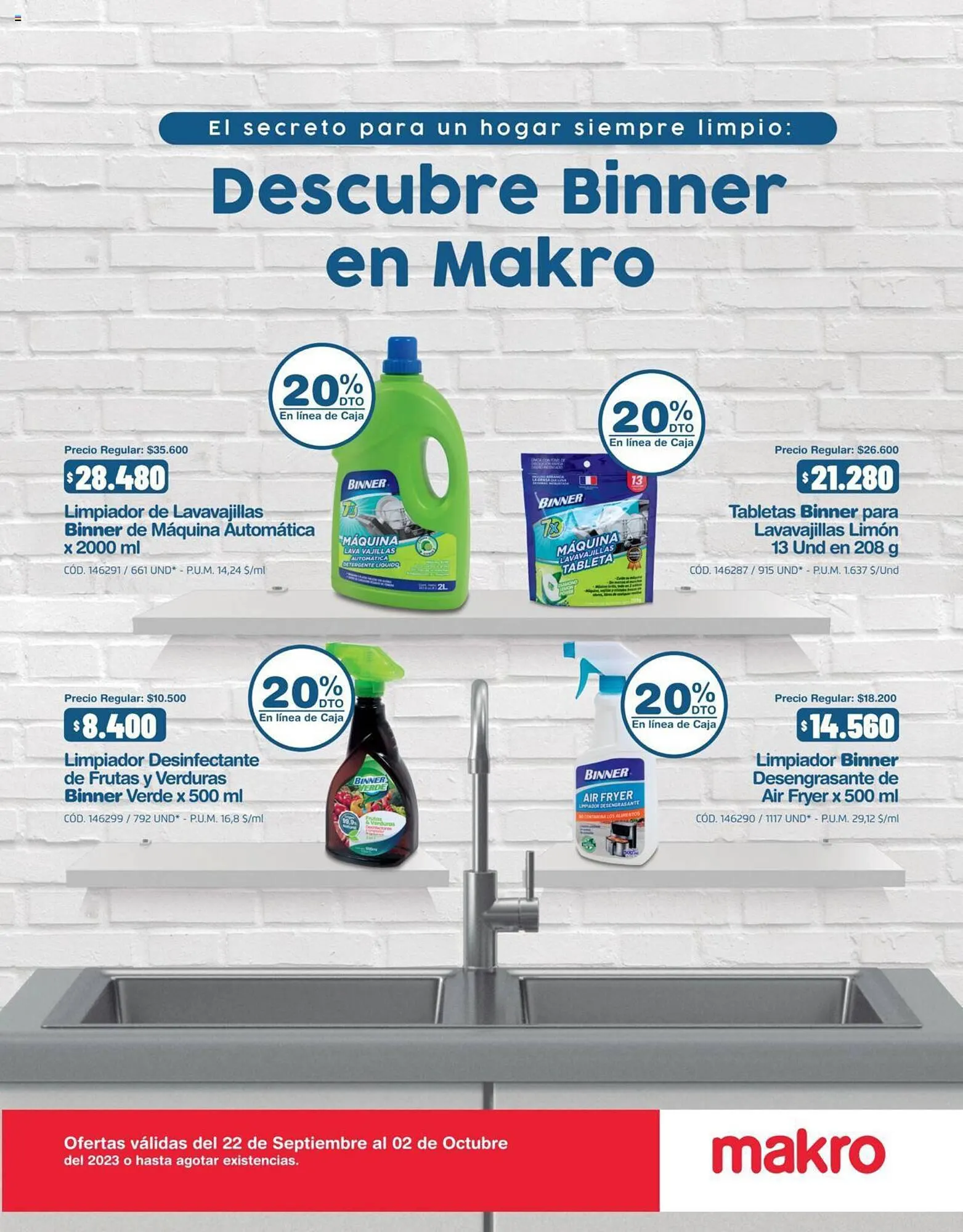 Catalogo de Catálogo Makro 22 de septiembre al 2 de octubre 2023 - Pag 1