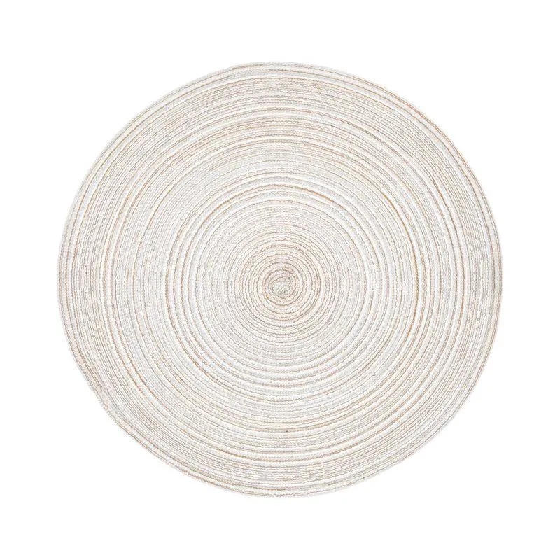 Individual para Mesa Redondo Trenzado Beige