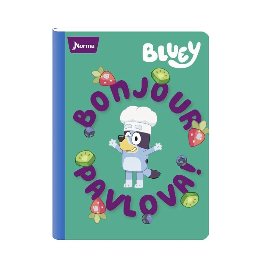 Cuaderno Cosido Bluey 100 Hojas Cuadros