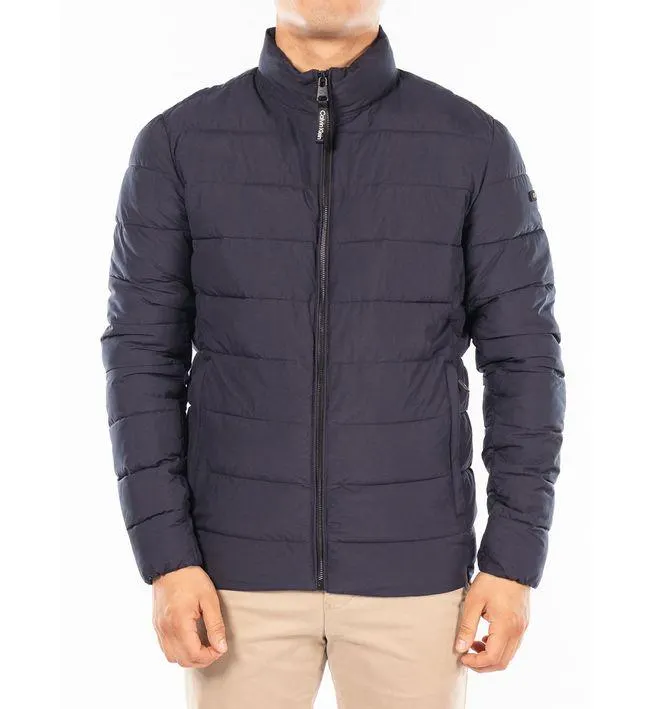 Chaqueta Azul Manga Larga Con Cierre De Cremallera Homb