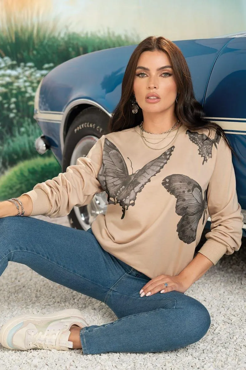 BUZO MANGA LARGA Marfil