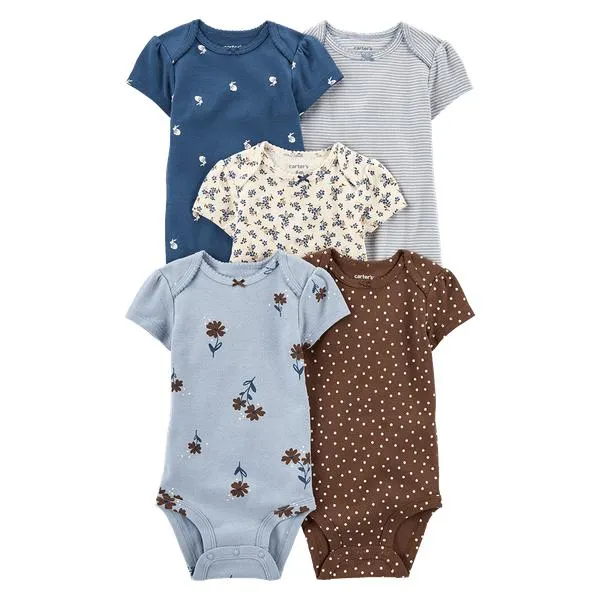 Set 5 Bodies Colores Surtidos Niñas - Carter's
