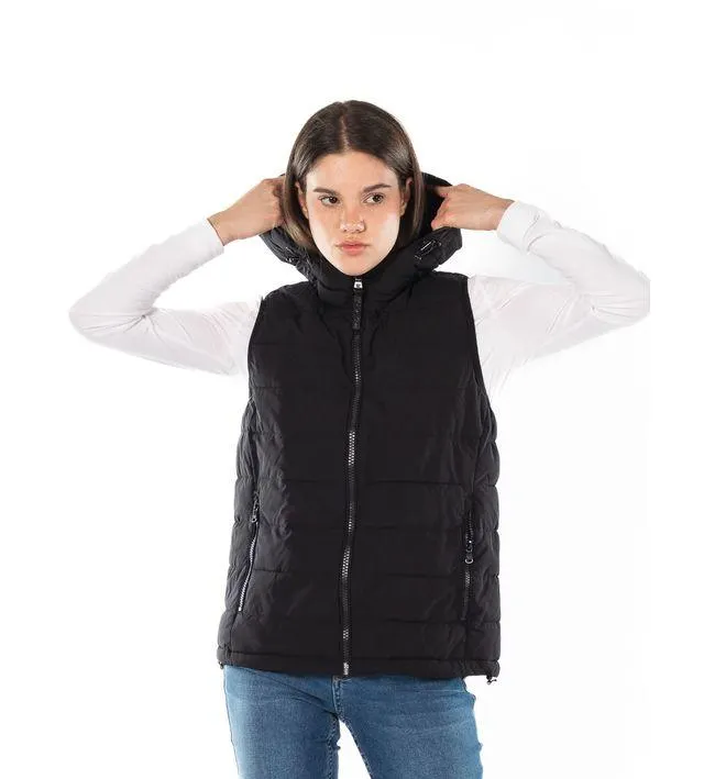 Chaleco Negro Sin Mangas Acolchado