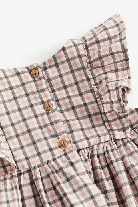 Vestido de algodón con volantes