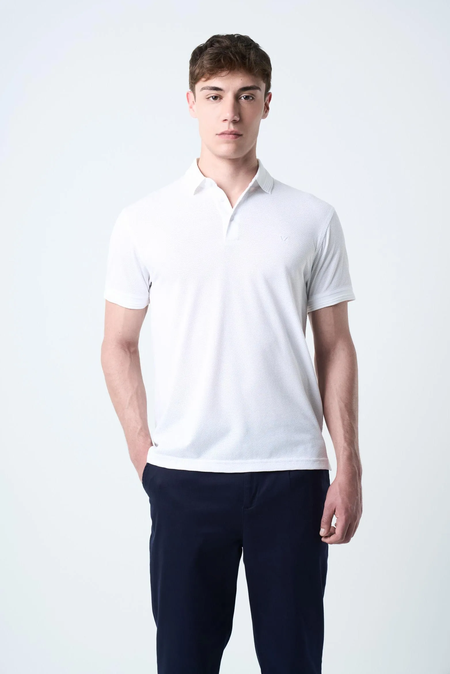 Polo Lucca manga corta para hombre texturizada