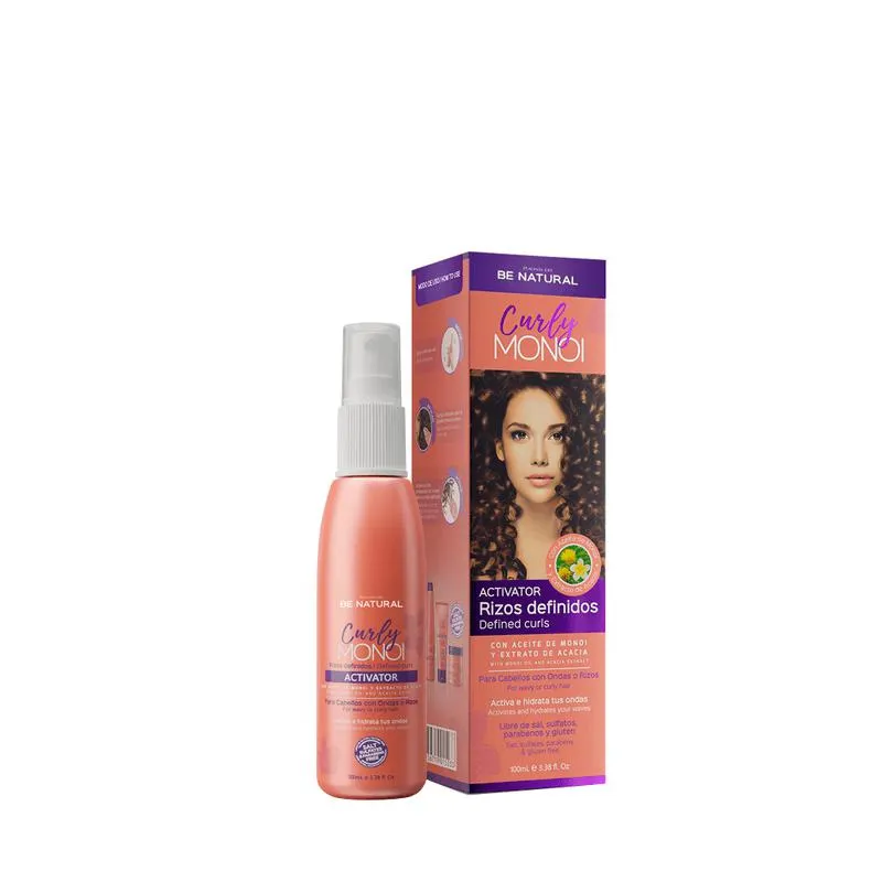 Spray Activador De Rizos Be Natural Curly Monoi 100ml