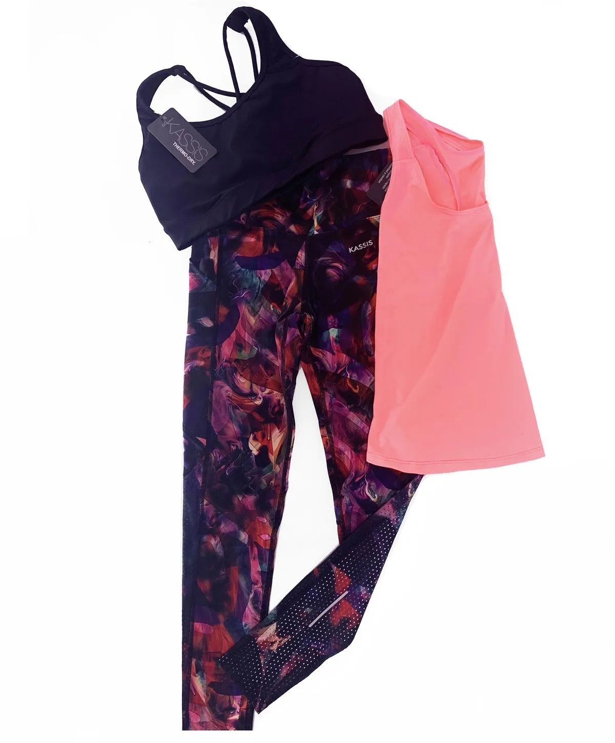 KIT TOBILLERO FROG + TOP NEGRO – BLUSA ROSA NEON