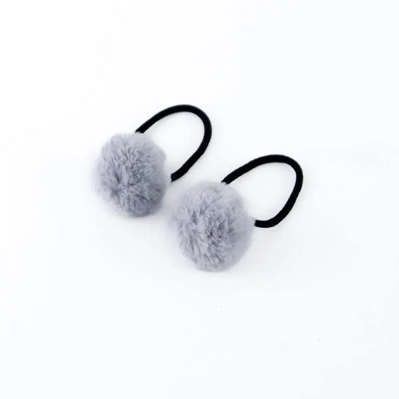COLERO POMPOM PAR GRIS