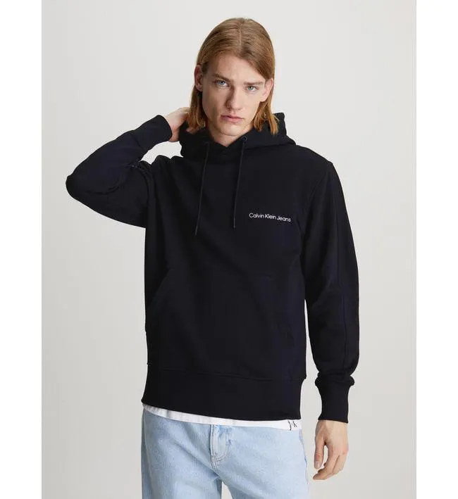 Saco Negro Con Gorro De Felpa De Algodón