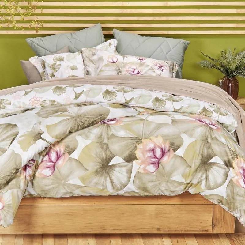 Forro para plumón en tela 144 hilos estampado loto