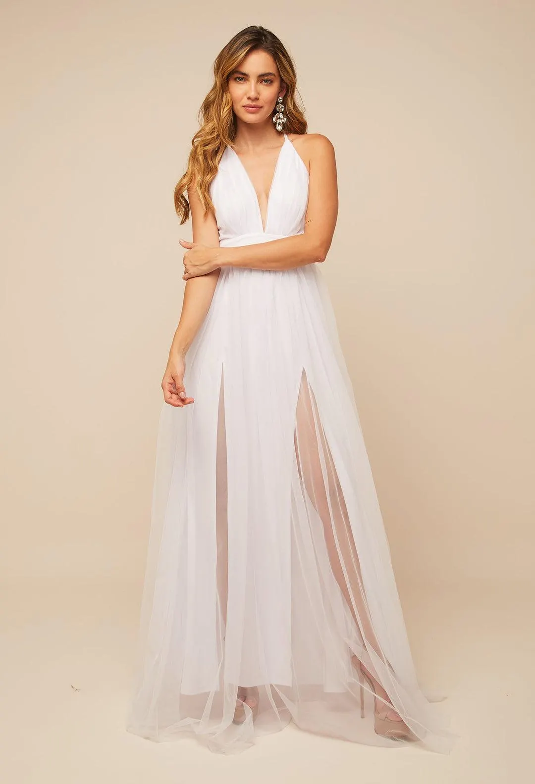 Vestido Largo Tul Mujer- SALE