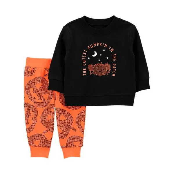 Set Buzo Negro y Pantalón Calabazas Unisex - Carter's