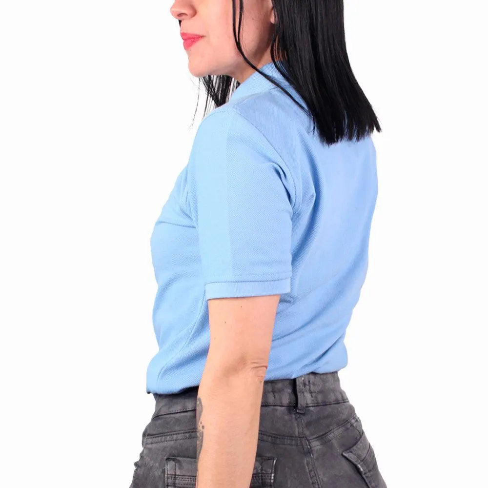 Camiseta Polo Mujer Lec Lee Azul Hortensia