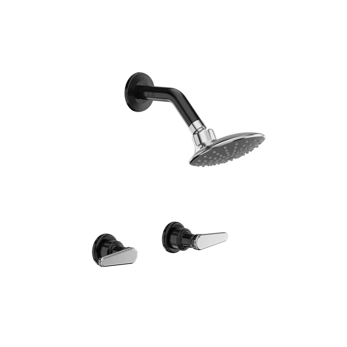 Ducha Ultra Ahorradora Nogal de 8 pulgadas con Regadera Cosmos negro