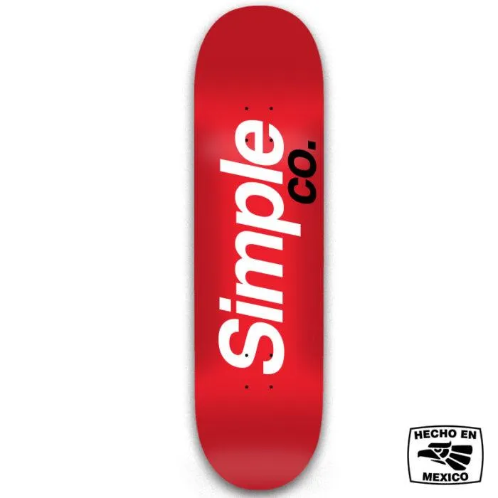 Tabla Simple Co Red White