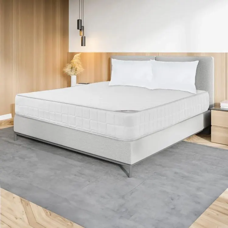 Colchón SPRING Doble Resortado Classic 140 x 190 cm + 2 Almohadas Siliconadas