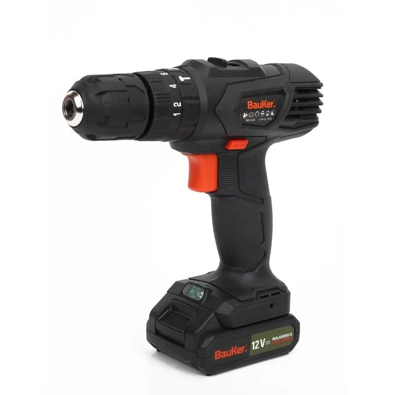 Taladro Percutor 3/8-pulg 12V 1.3Ah I-L Bauker