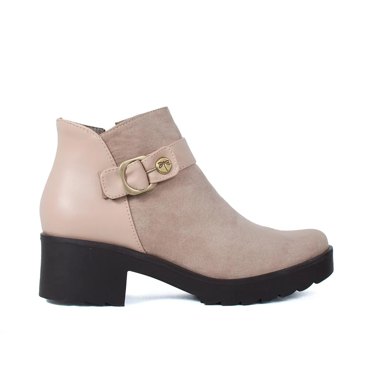 Botines color arena con correa