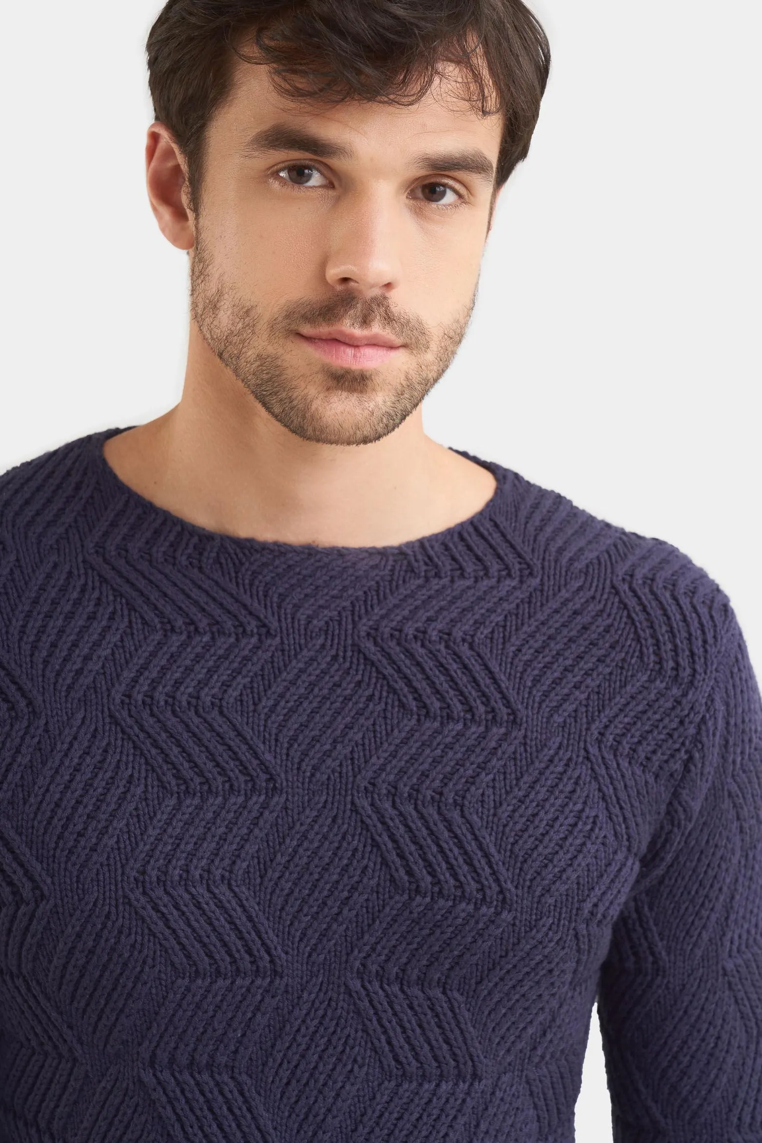 Sweater tejido para hombre figuras geométricas