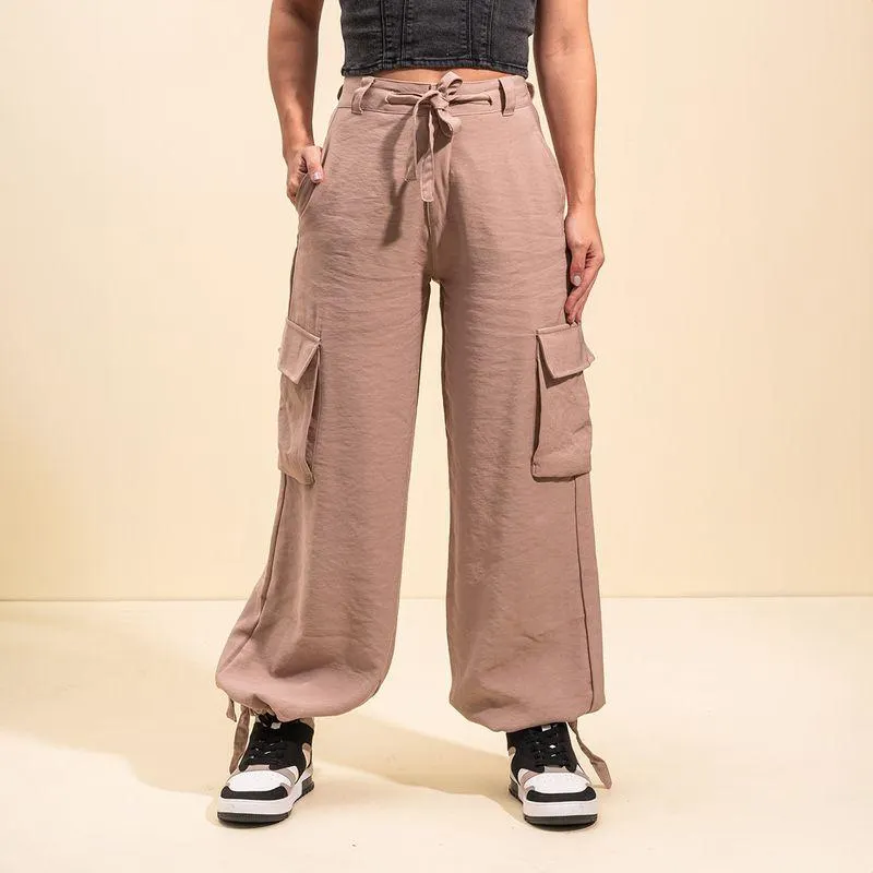 Pantalon Jogger Talle Alto Flor