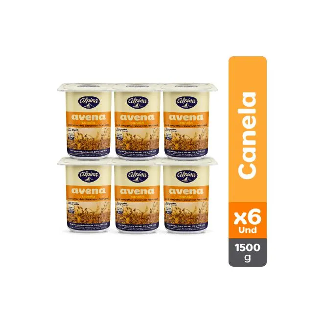 Avena Canela Vaso x6 Und 250 g