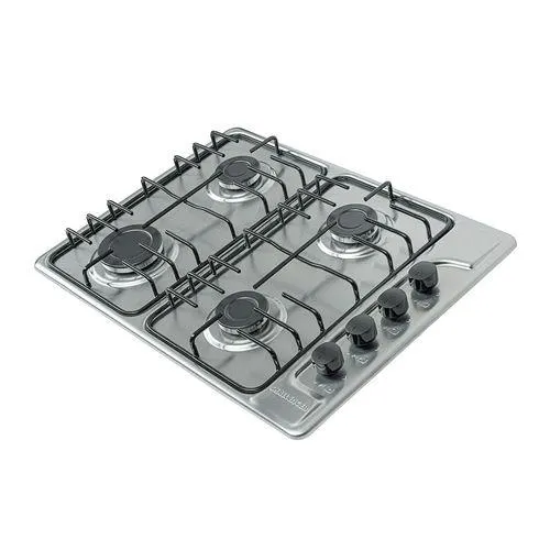 Estufa de empotrar en acero inoxidable Challenger de cuatro puestos de 58.5cm gas natural - SP6043