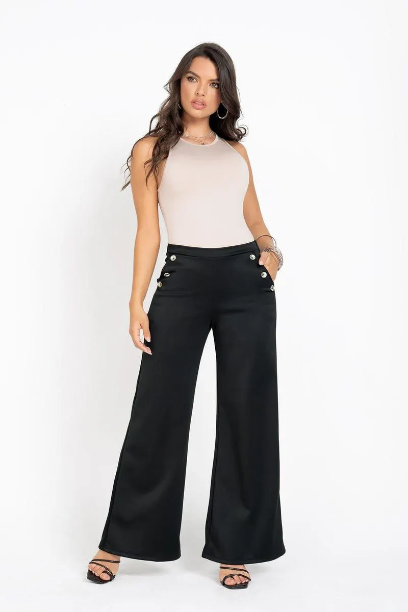 PANTALON BOTA AMPLIA Negro