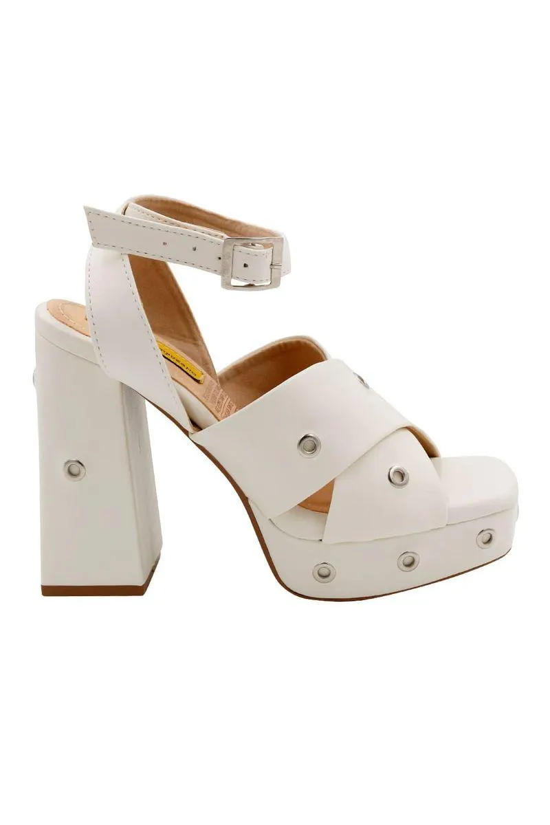 Sandalia Tacon Marfil para mujer Ariella