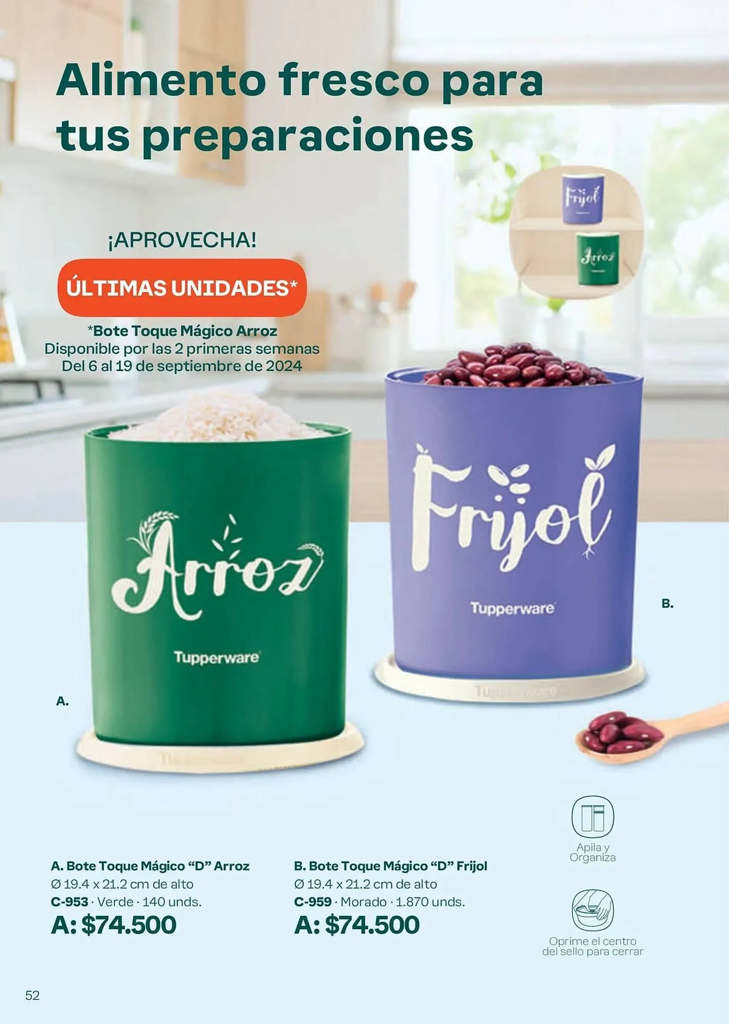 Catalogo de Catálogo Tupperware 6 de septiembre al 3 de octubre 2024 - Pag 52