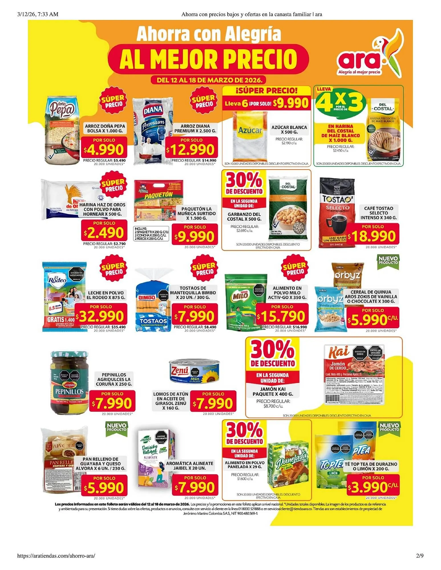 Catalogo de Catálogo Ara 12 de marzo al 18 de marzo 2026 - Pag 2