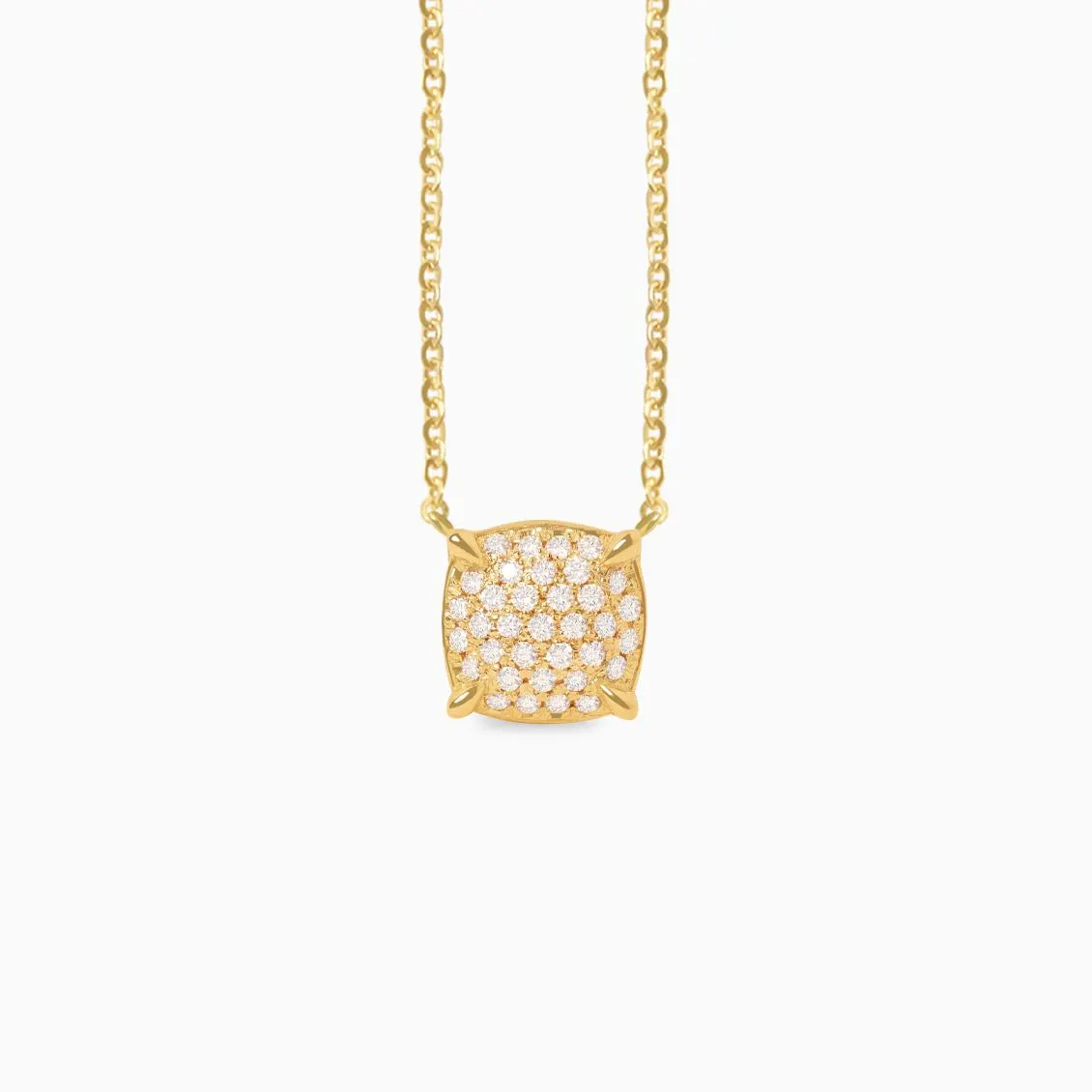 Collar en oro amarillo de 18K con full brillantes pave