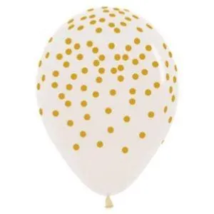 GLOBO CRISTAL CONFETTI DORADO FASHION SEMPERTEX