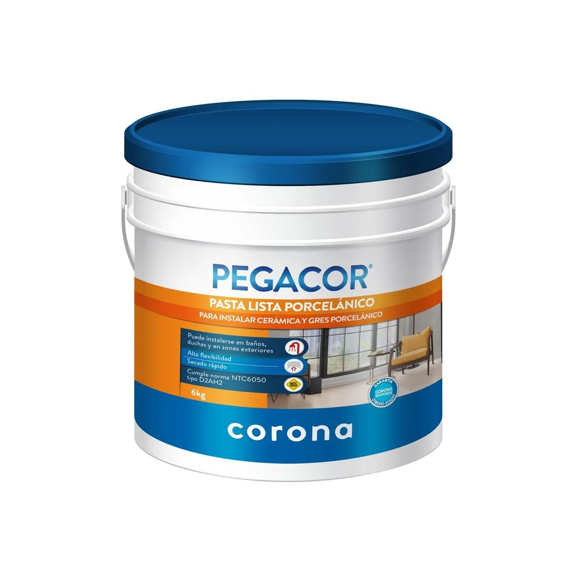 Pegacor Pasta Lista Gres Porcelánico 6 Kg