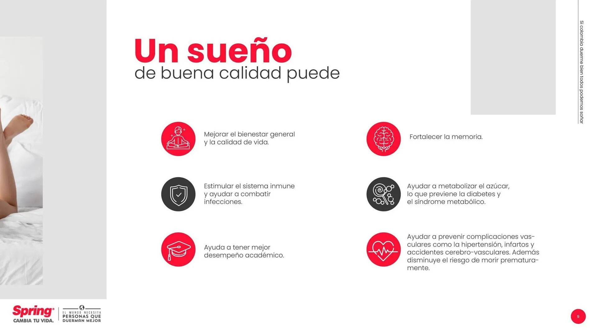 Catalogo de Catálogo Colchones Spring 3 de septiembre al 30 de septiembre 2025 - Pag 9