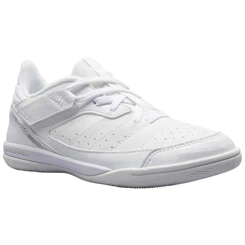 Zapatillas Fútbol Sala Imviso Eskudo 500 velcro niños blanco