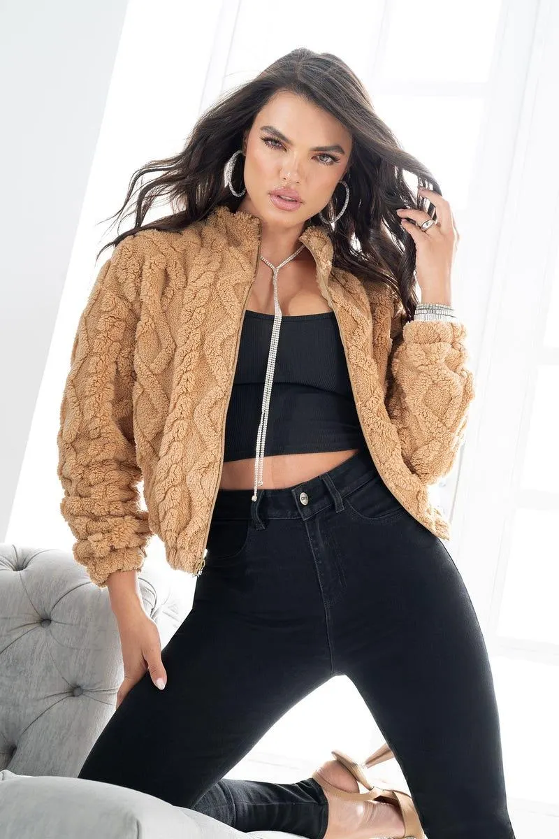 CHAQUETA MANGA LARGA Café