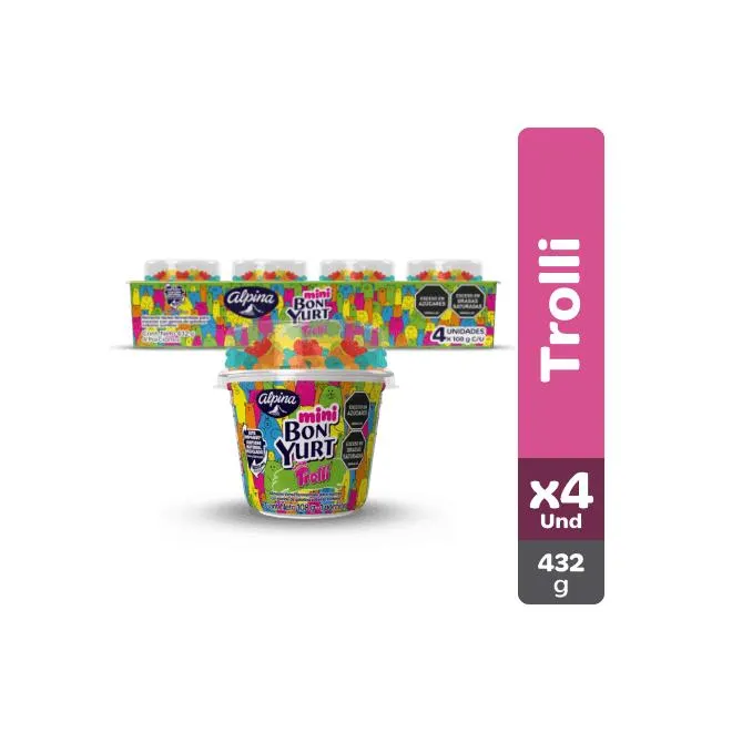 Mini Bon Yurt Gomitas Trolli x2 Und 108 g