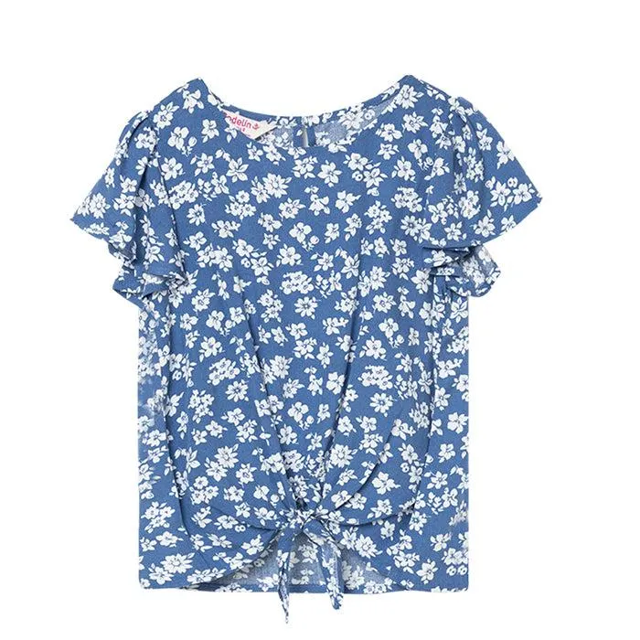 Blusa manga corta Cami miniprint para niña