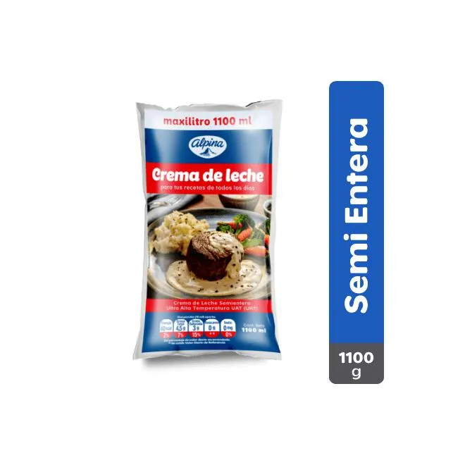 Crema de leche Alpina 1100 ml