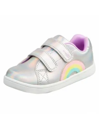 Zapatos casuales con diseño de arcoriis para niña pequeña