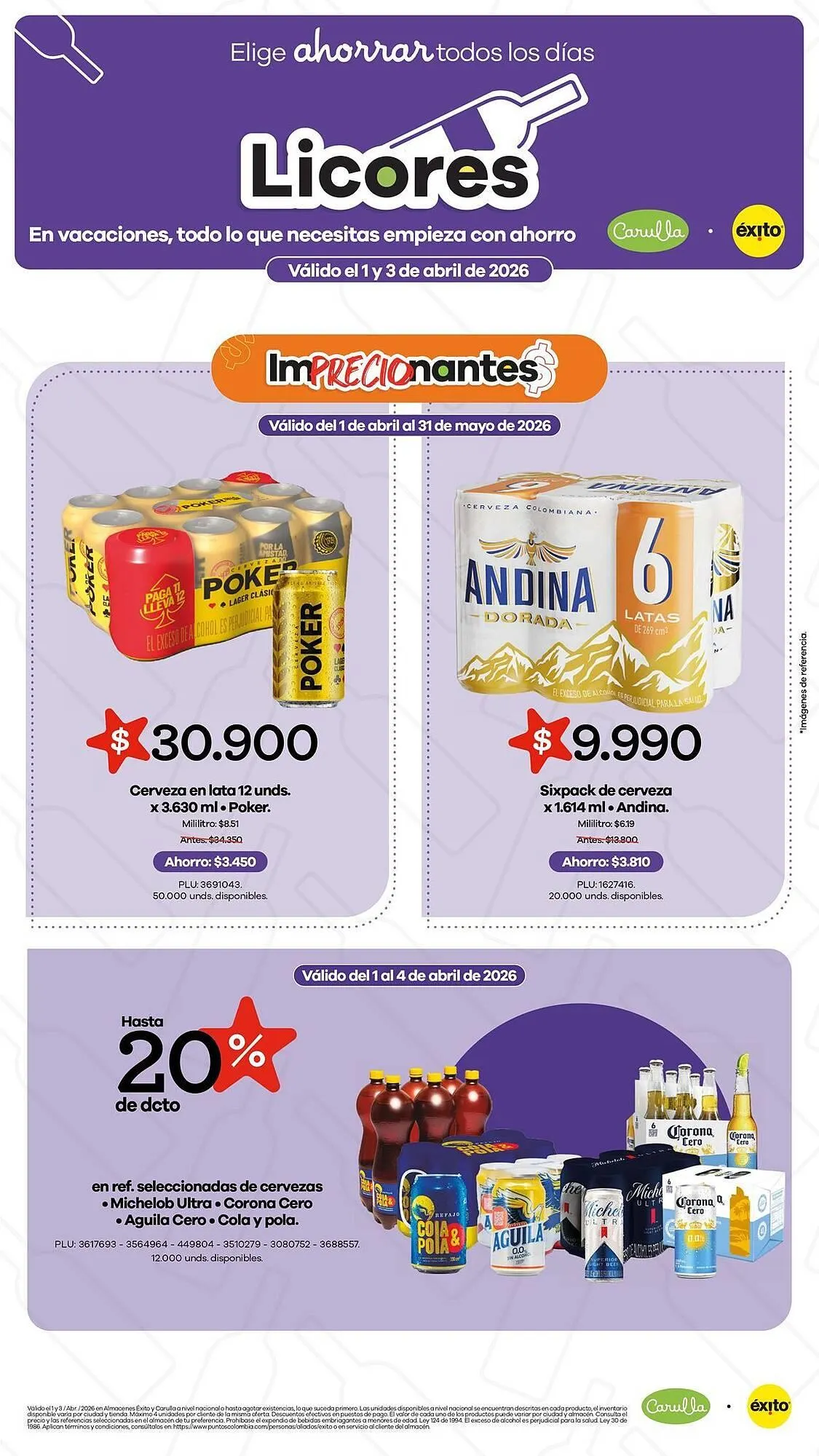 Catalogo de Catálogo Carulla 1 de abril al 3 de abril 2026 - Pag 1