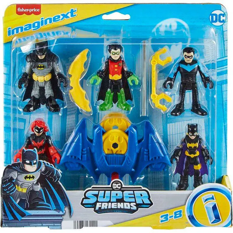 Set Figuras Imaginext DC Super Friends Batman Fisher Price HML03