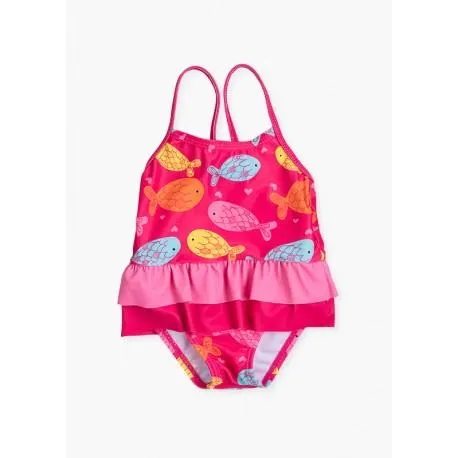 BAÑADOR CON PECES MULTICOLOR ESTAMPADOS LOSAN REF 018-4044AL