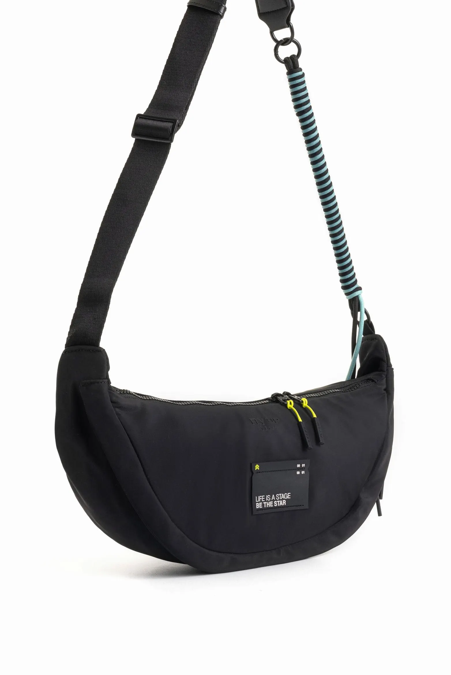 Baguette grande Fly Up Free para mujer detalle bicolor